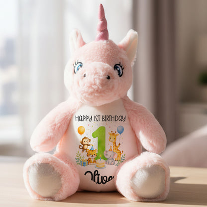 unicorn teddy personalised teddy bear
