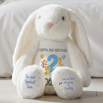white bunny teddy personalised teddy bear