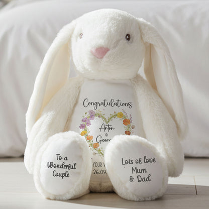 white bunny teddy personalised teddy bear