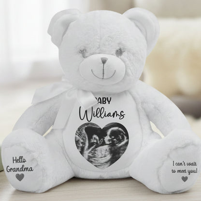 white teddy bear personalised teddy bear
