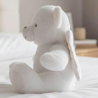 angel bear teddy personalised teddy bear side view