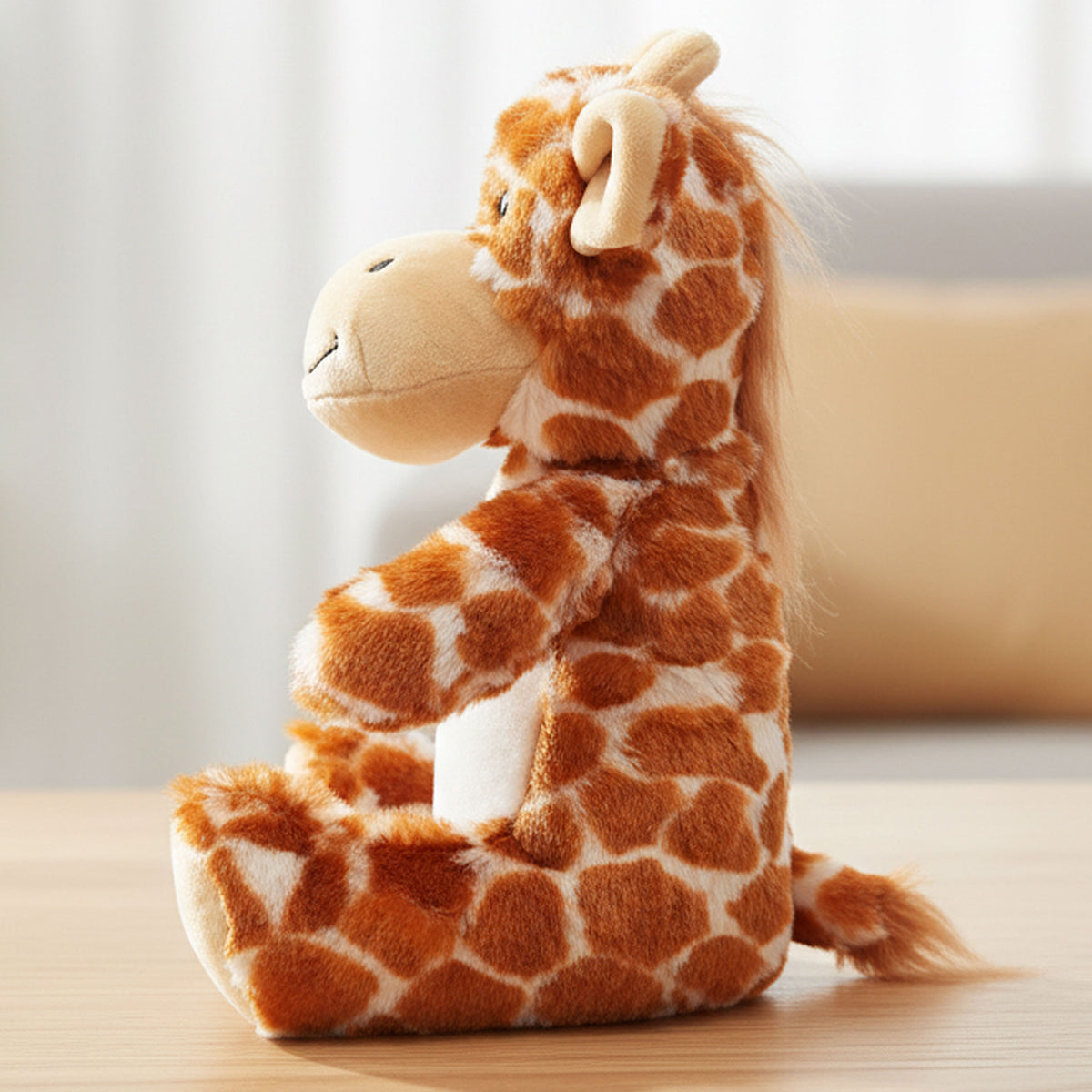giraffe teddy personalised teddy bear side view