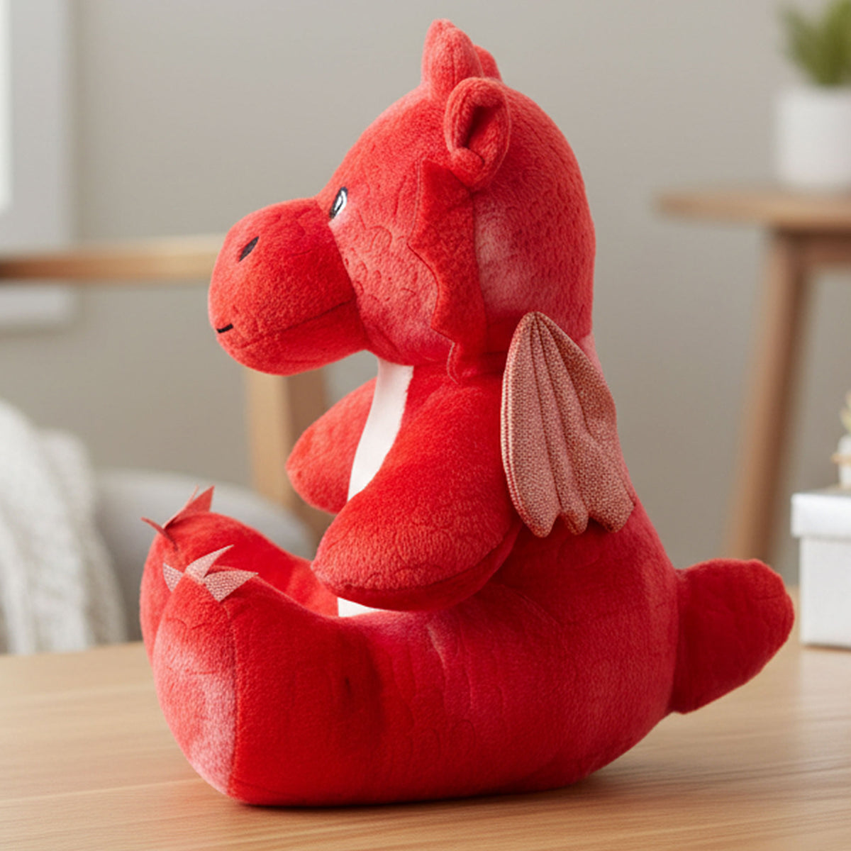 red dragon teddy personalised teddy bear side view