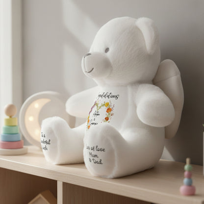 angel bear teddy personalised teddy bear