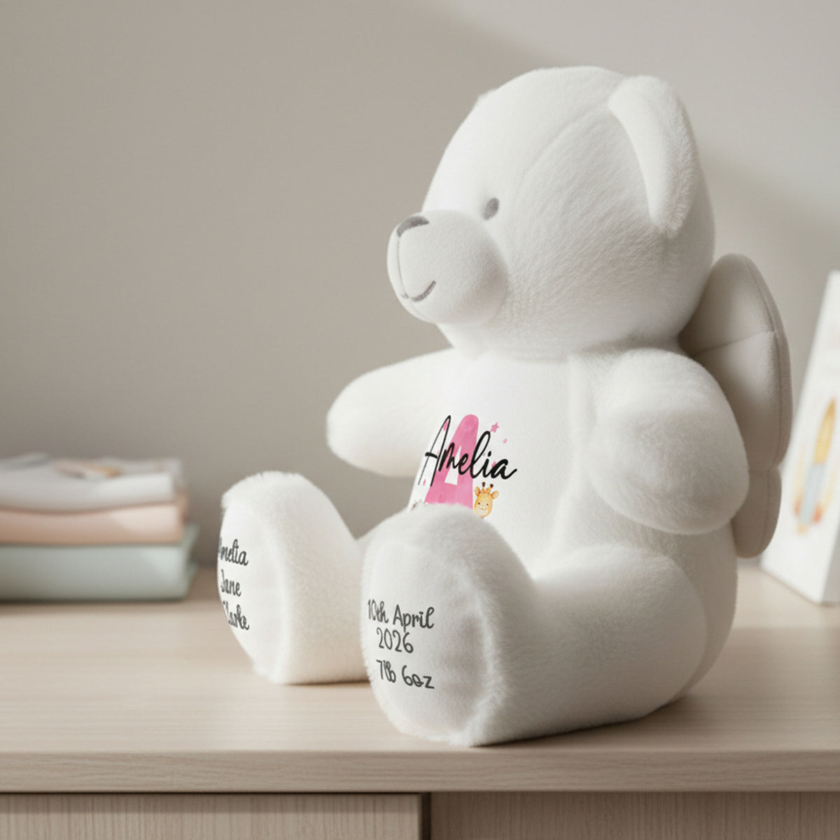 angel bear teddy personalised teddy bear