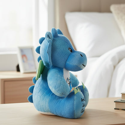 blue dragon teddy personalised teddy bear