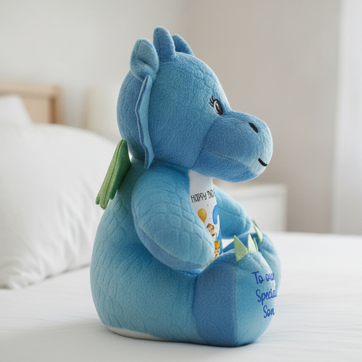 blue dragon teddy personalised teddy bear