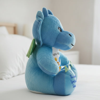 blue dragon teddy personalised teddy bear