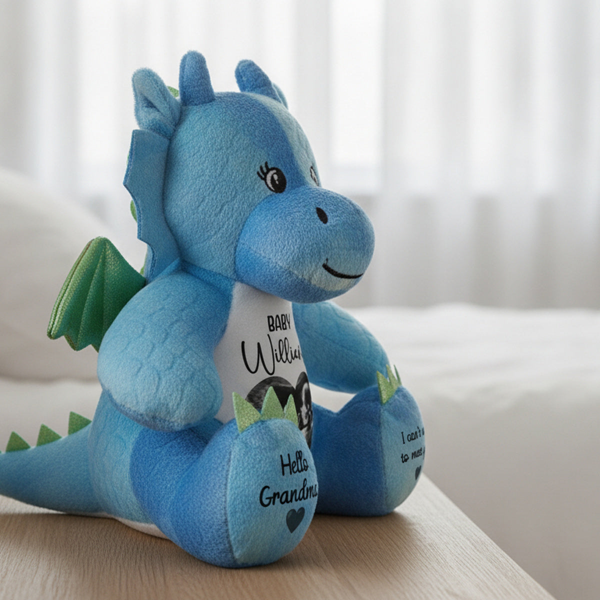blue dragon teddy personalised teddy bear