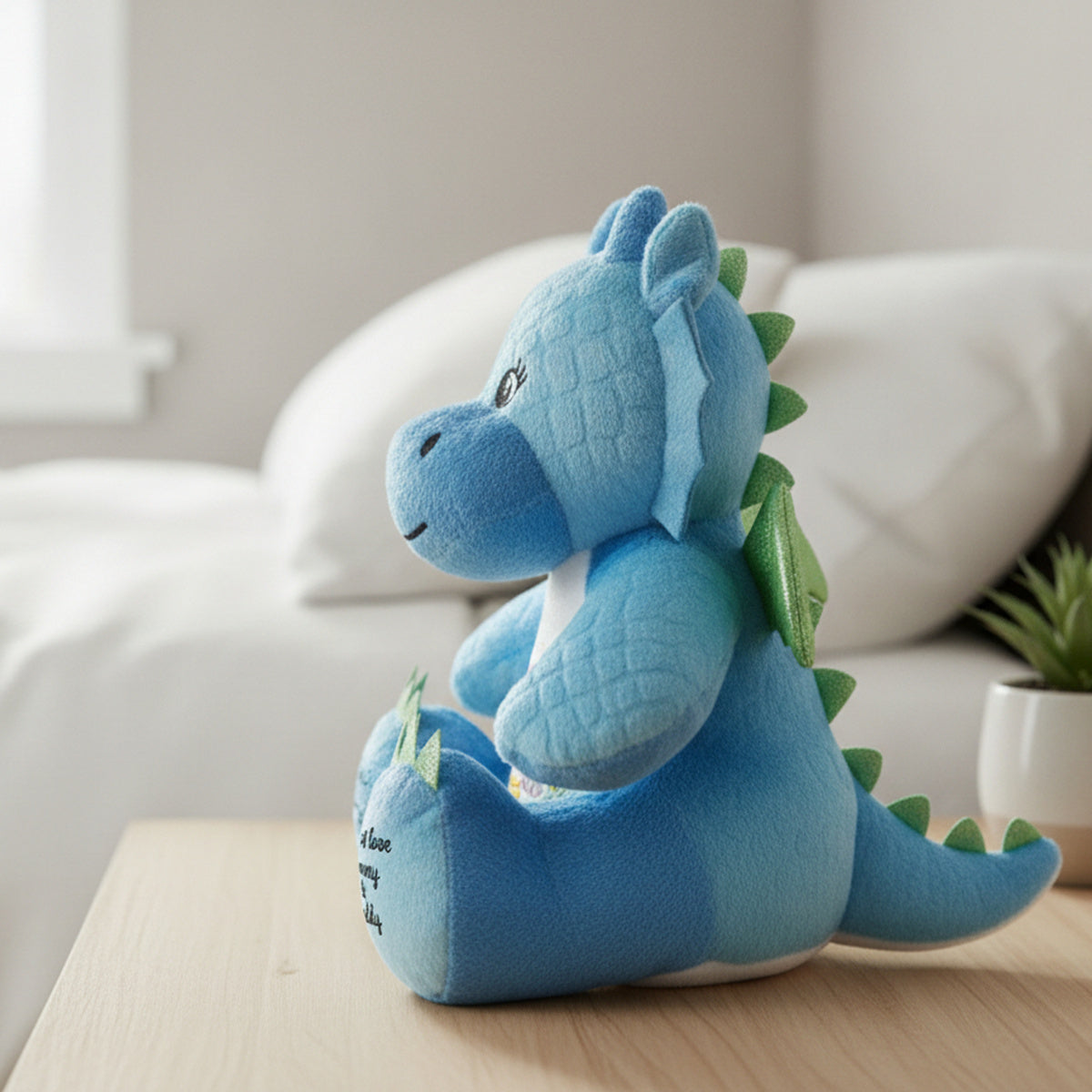 blue dragon teddy personalised teddy bear