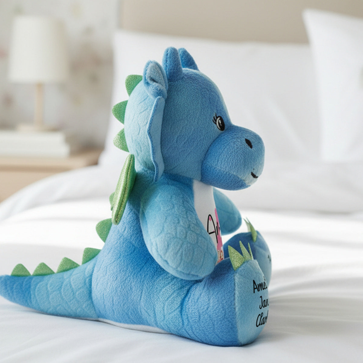 blue dragon teddy personalised teddy bear