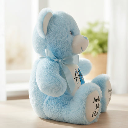 blue teddy bear personalised teddy bear