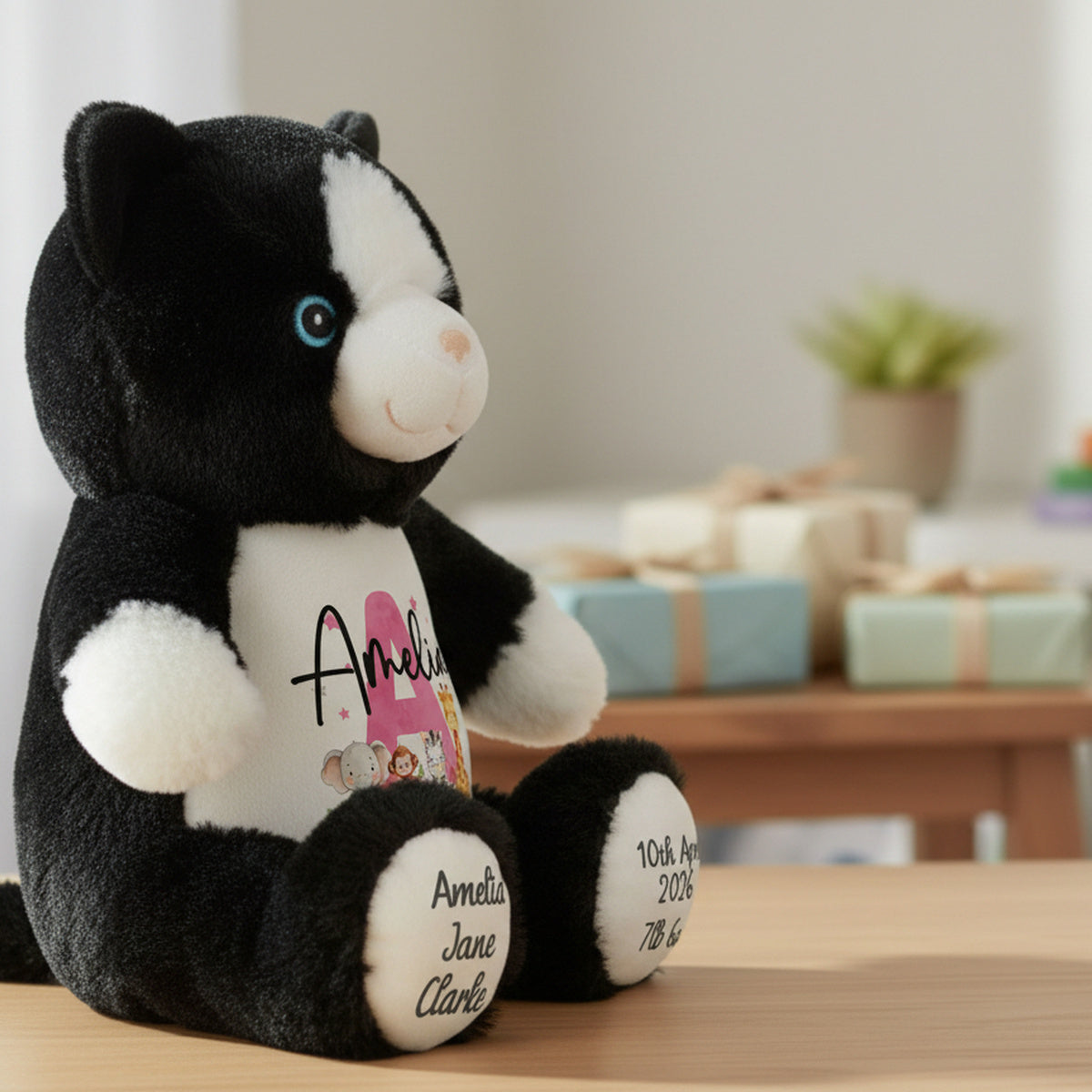 cat teddy personalised teddy bear