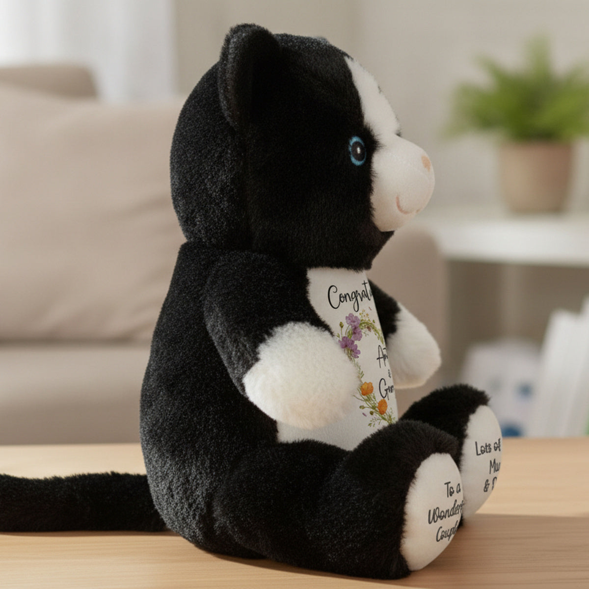 cat teddy personalised teddy bear
