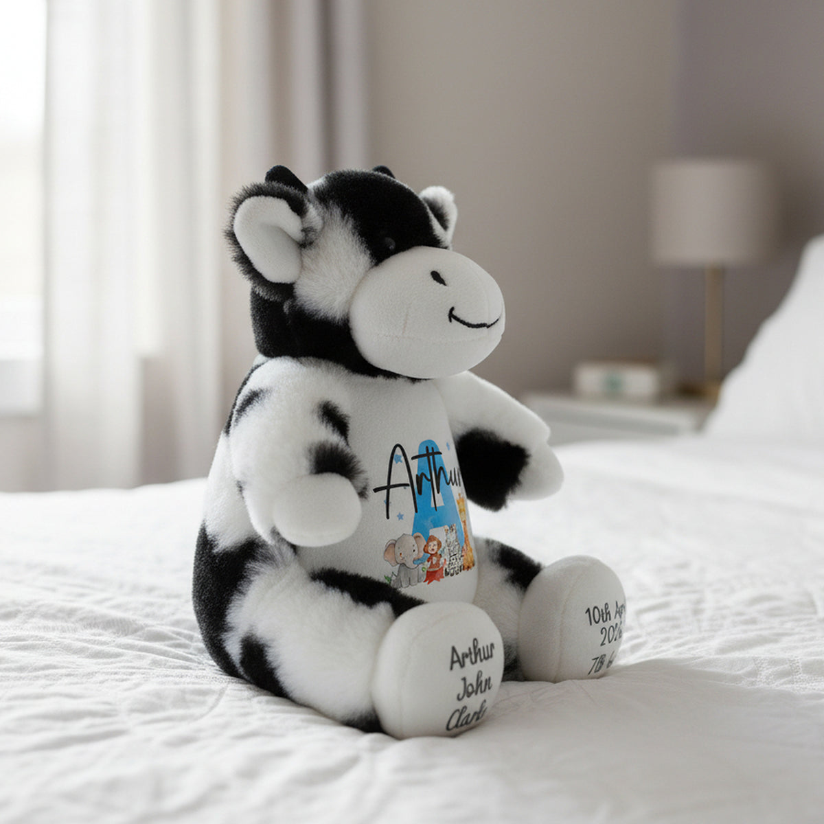 cow teddy personalised teddy bear