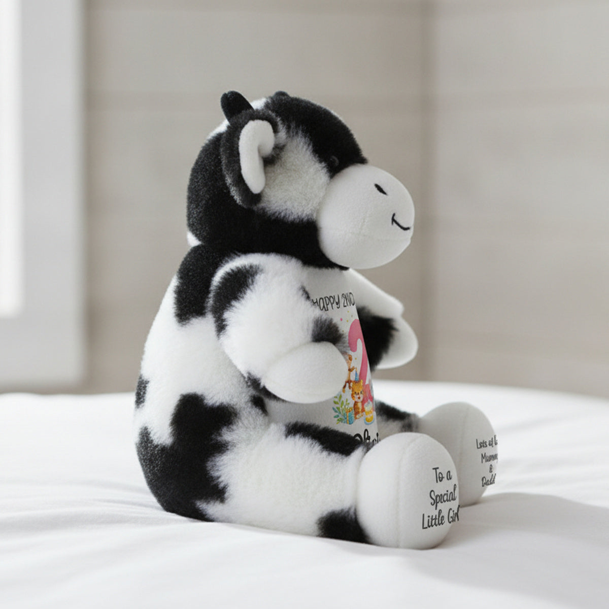 cow teddy personalised teddy bear