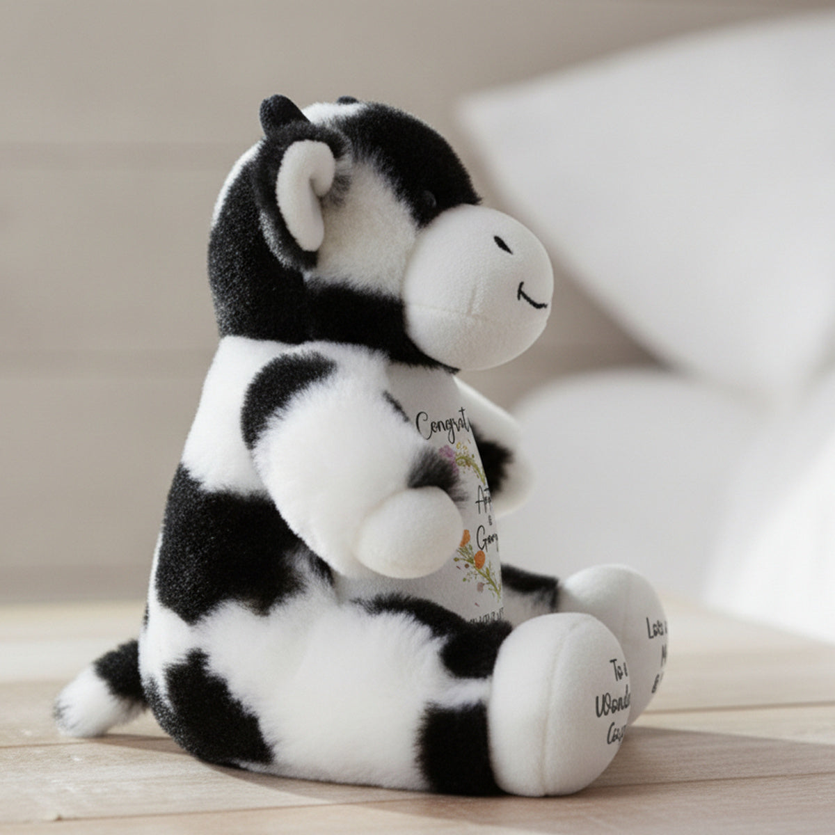 cow teddy personalised teddy bear