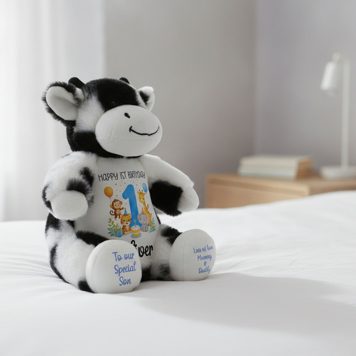cow teddy personalised teddy bear