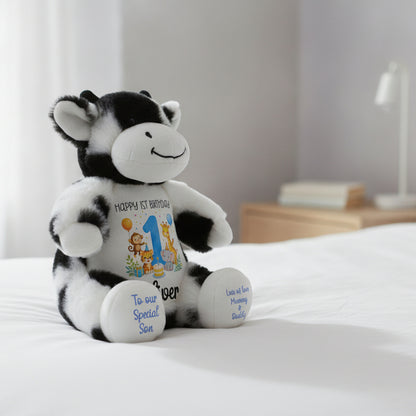 cow teddy personalised teddy bear