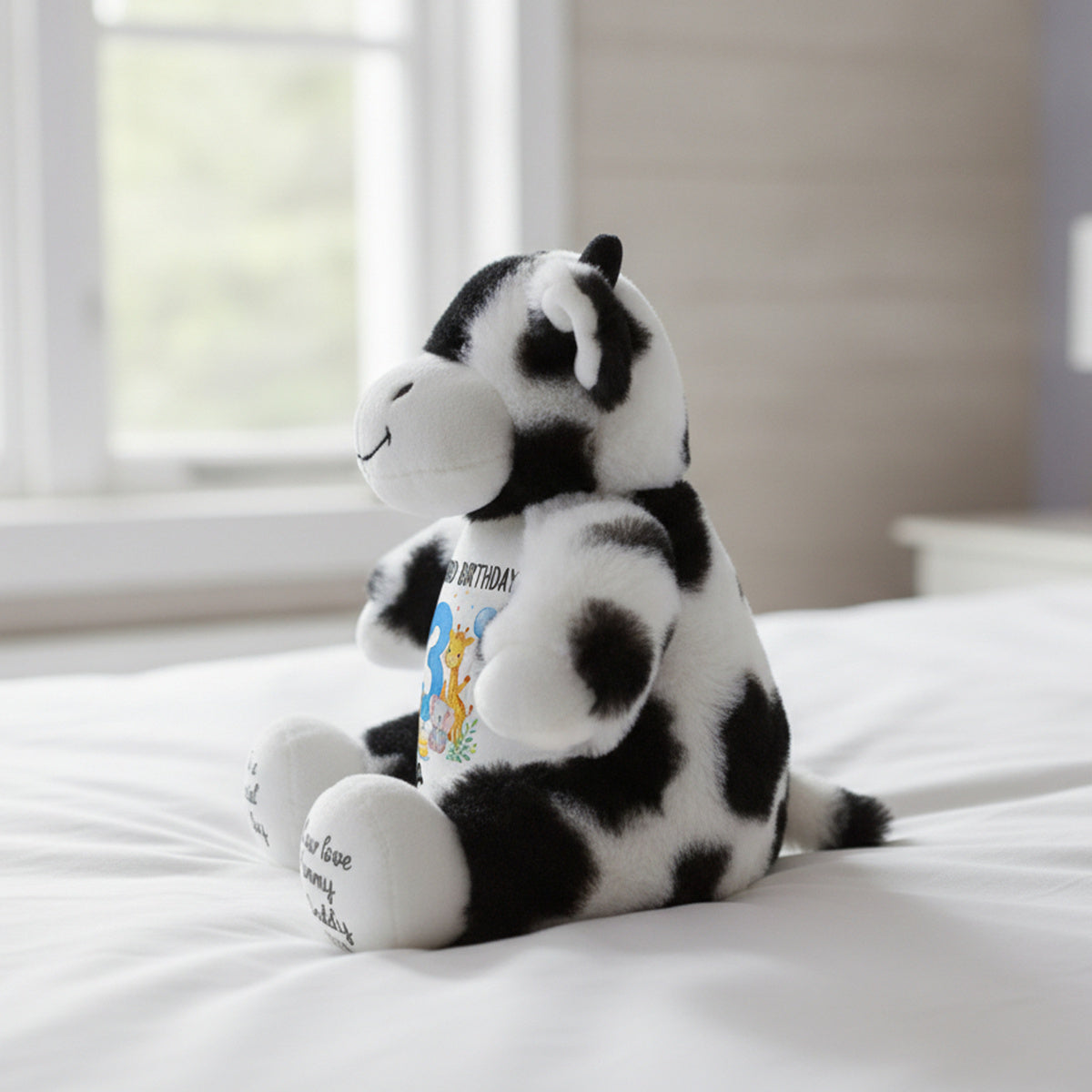 cow teddy personalised teddy bear