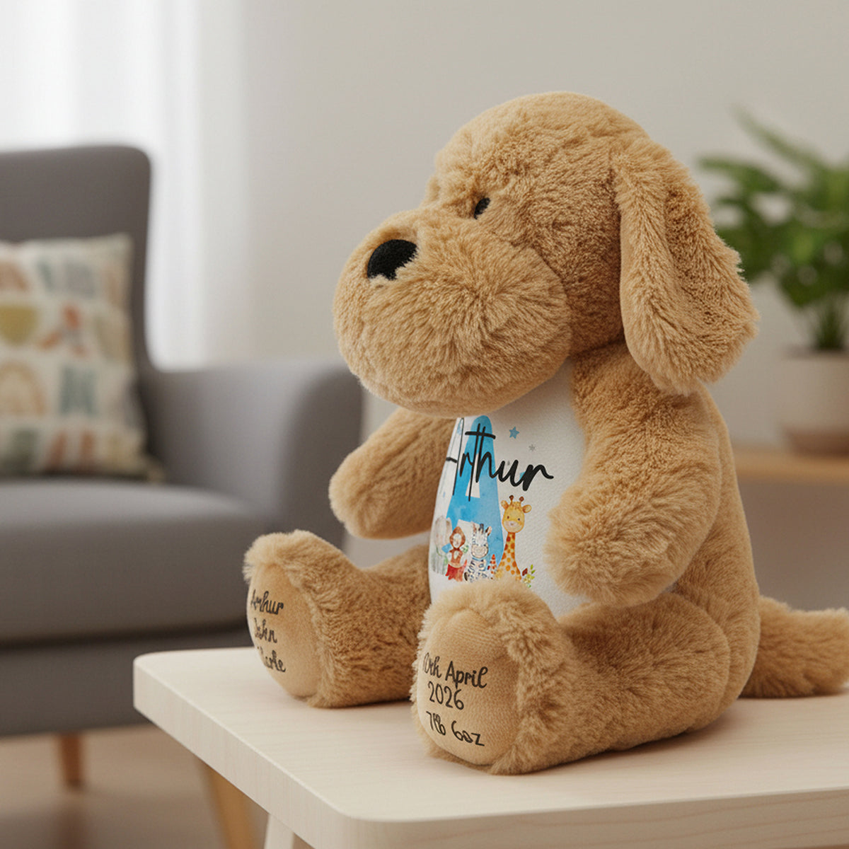 dog teddy personalised teddy bear
