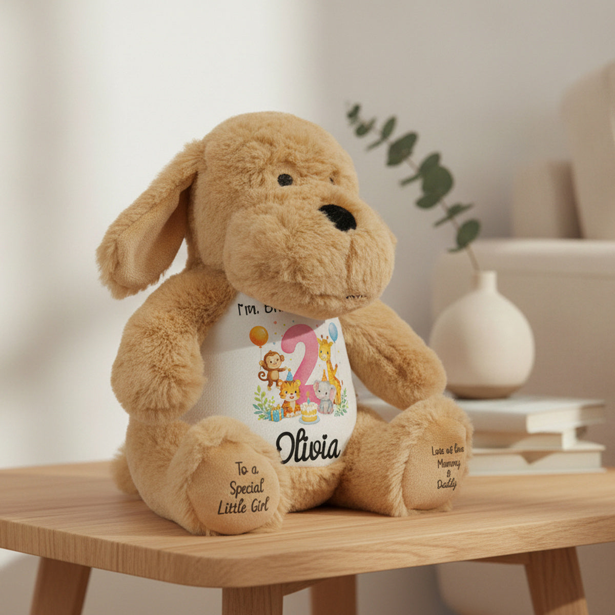 dog teddy personalised teddy bear