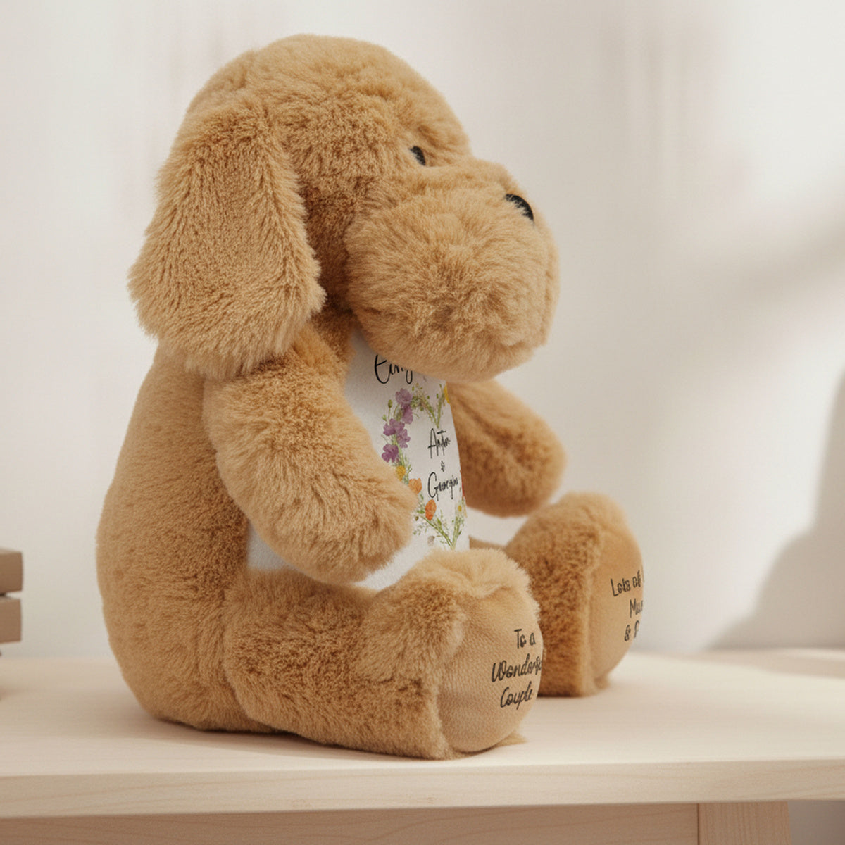 dog teddy personalised teddy bear