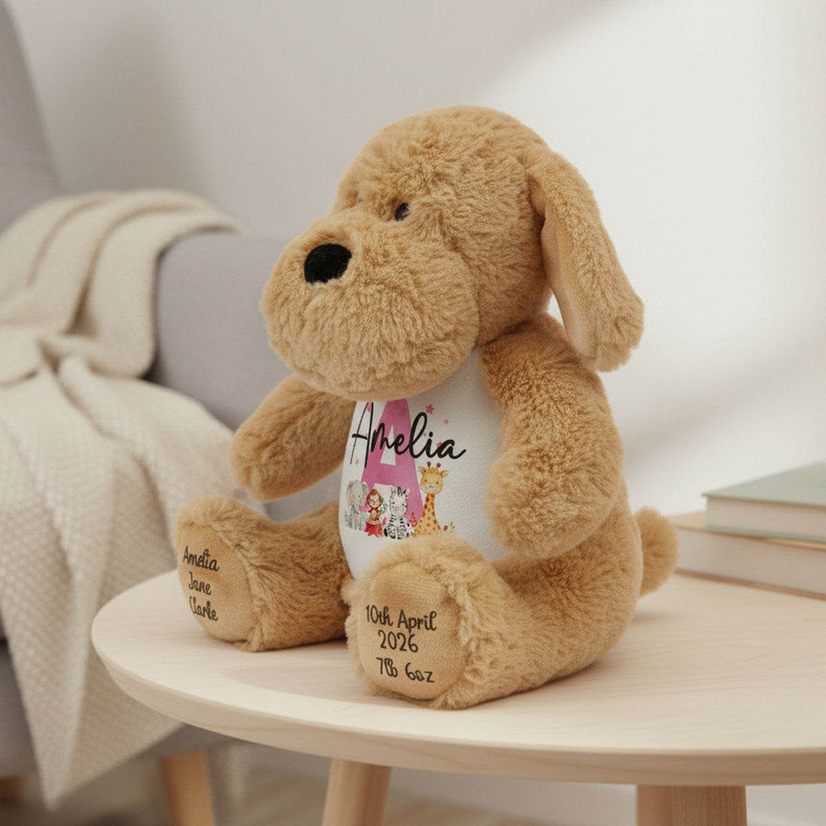 dog teddy personalised teddy bear