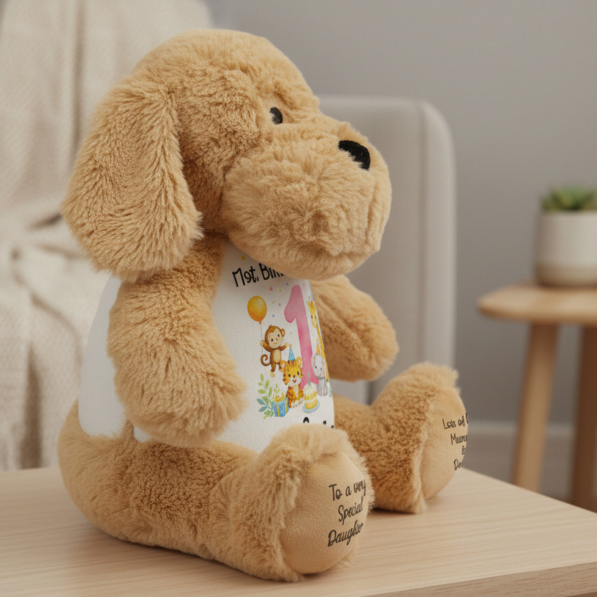 dog teddy personalised teddy bear