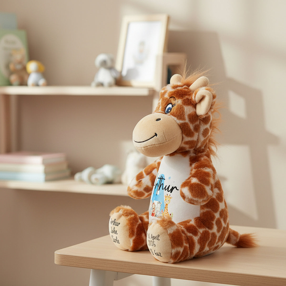 giraffe teddy personalised teddy bear