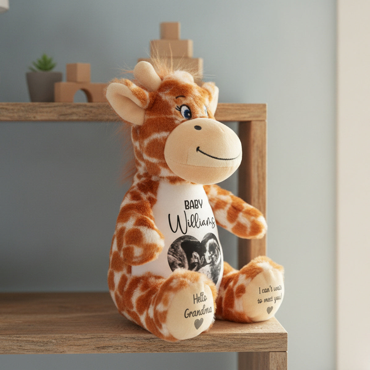 giraffe teddy personalised teddy bear