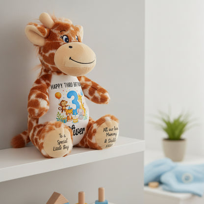 giraffe teddy personalised teddy bear