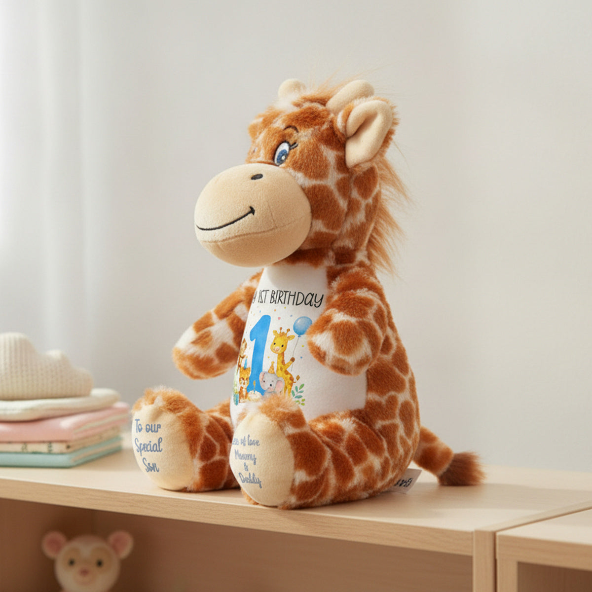 giraffe teddy personalised teddy bear