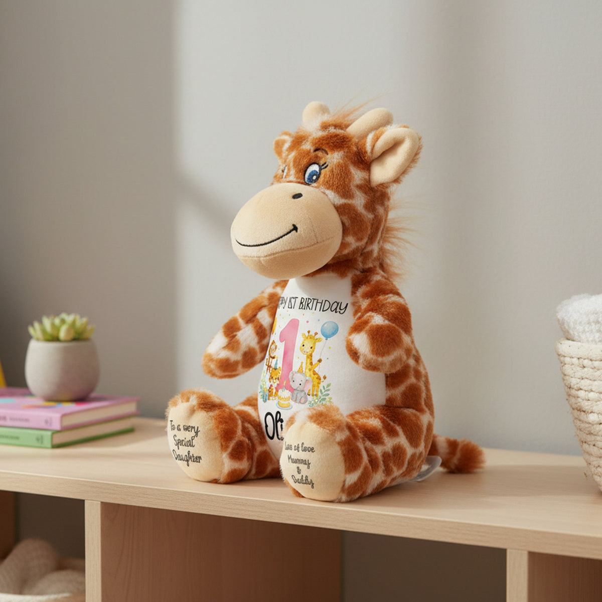 giraffe teddy personalised teddy bear