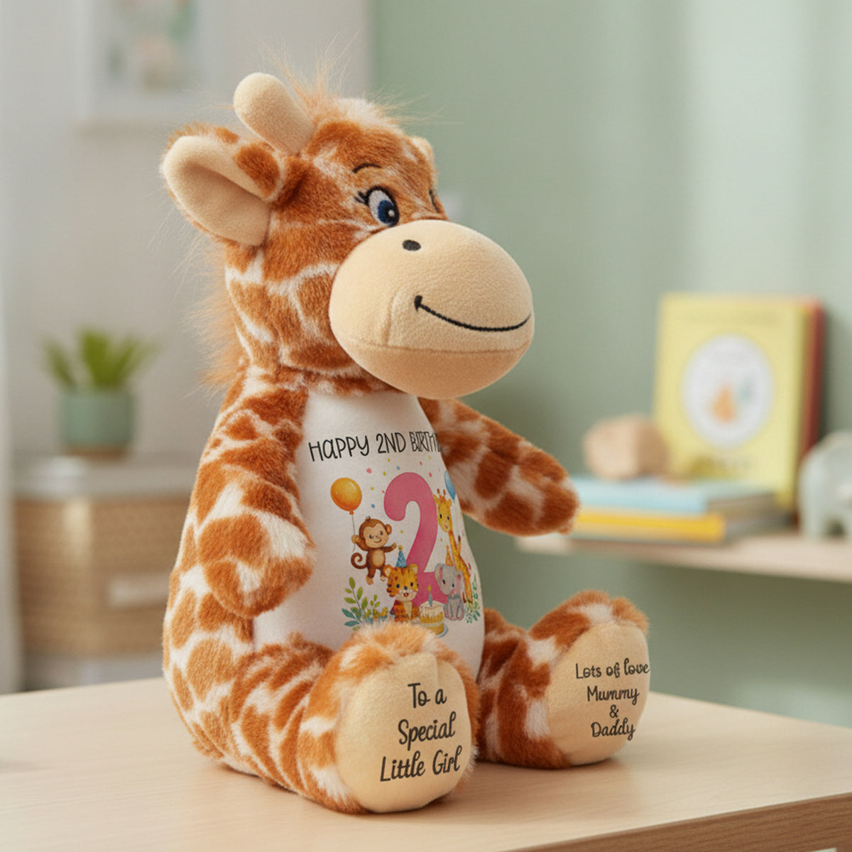giraffe teddy personalised teddy bear