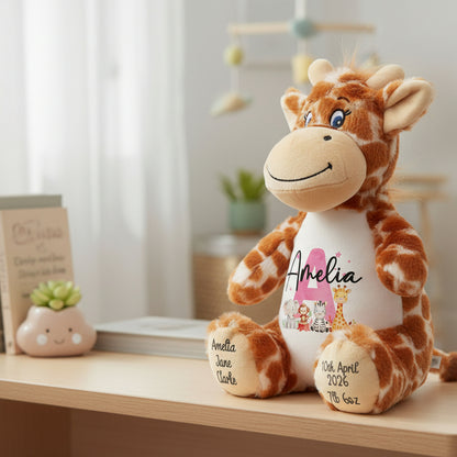 giraffe teddy personalised teddy bear
