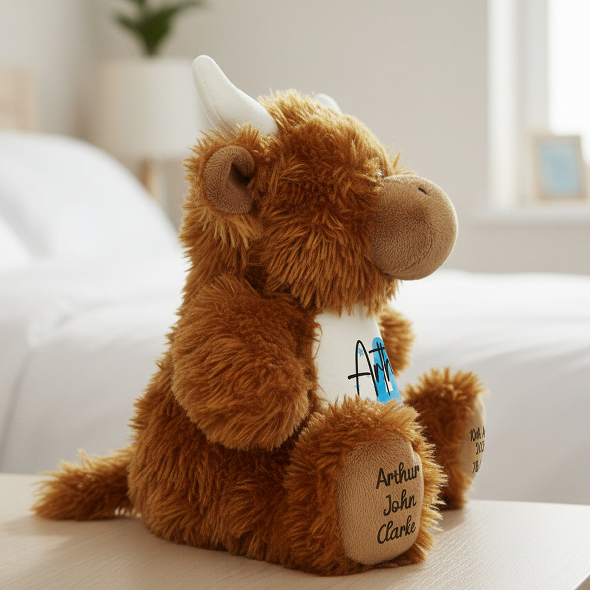 highland cow teddy personalised teddy bear