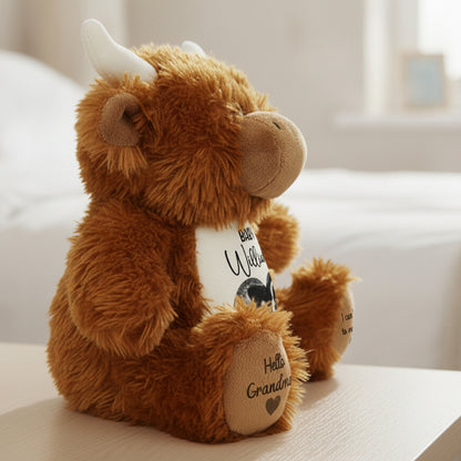 highland cow teddy personalised teddy bear