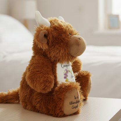 highland cow teddy personalised teddy bear