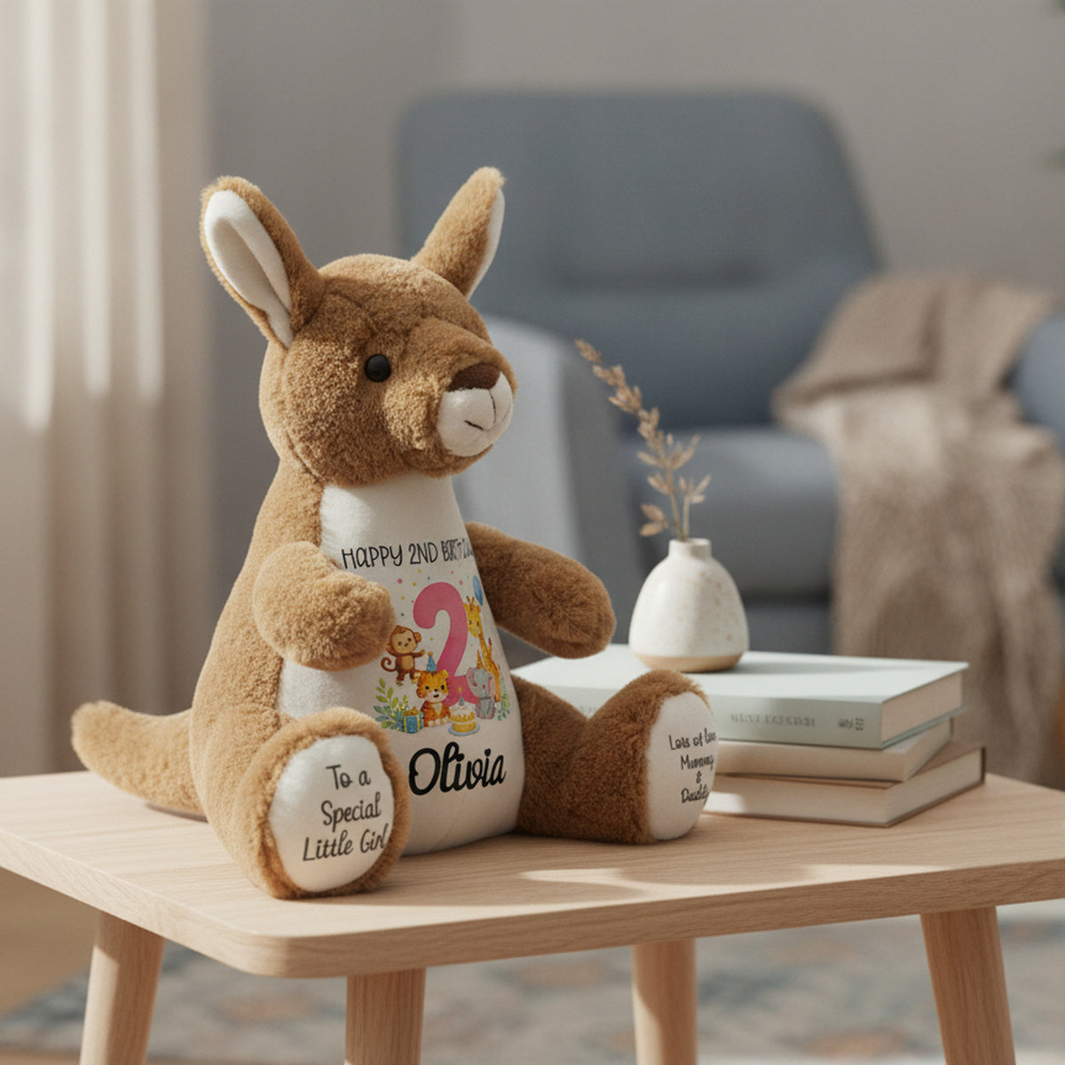 kangaroo teddy personalised teddy bear