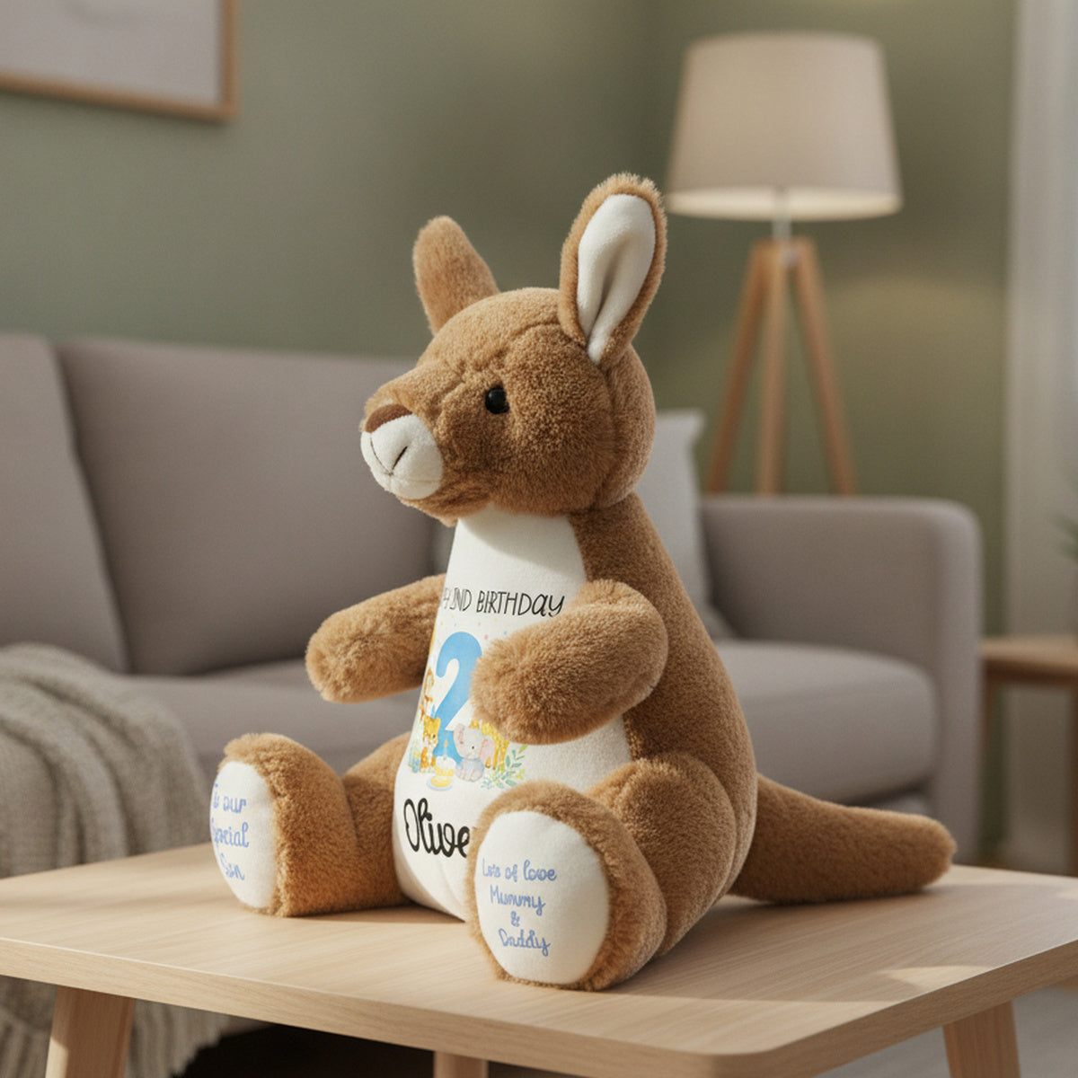 kangaroo teddy personalised teddy bear