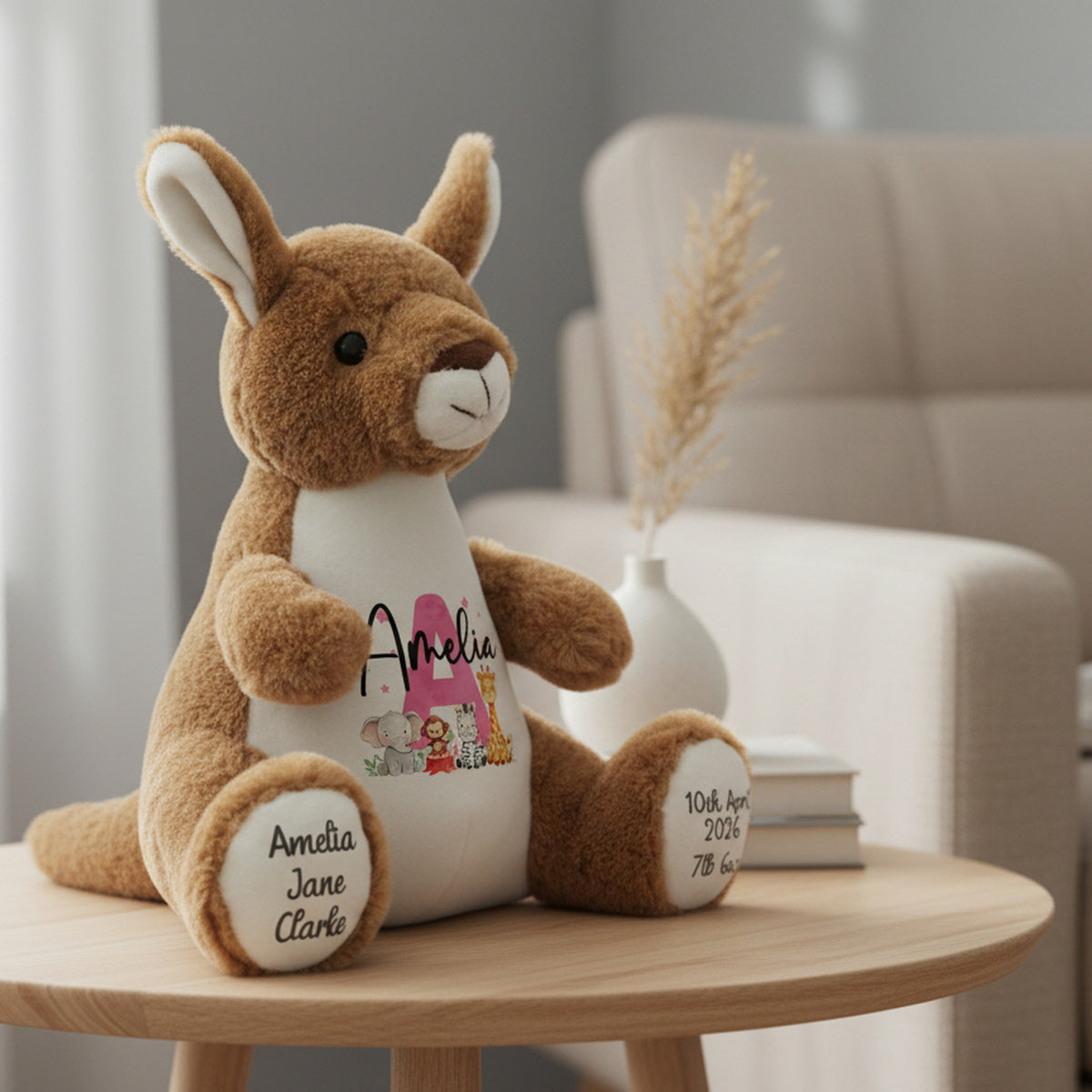 kangaroo teddy personalised teddy bear