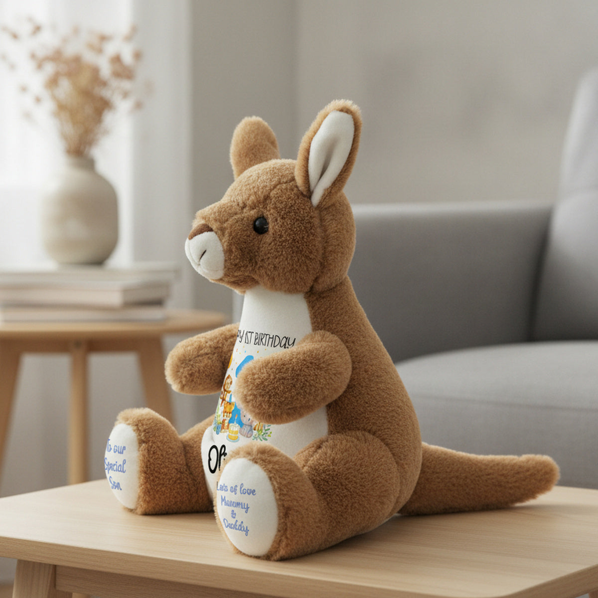 kangaroo teddy personalised teddy bear