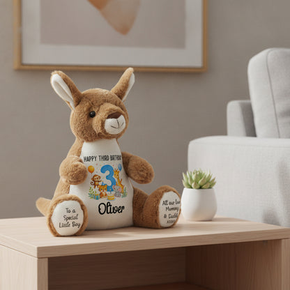 kangaroo teddy personalised teddy bear