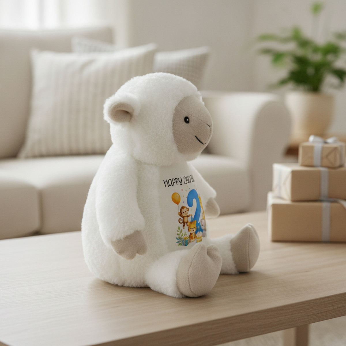 lamb teddy personalised teddy bear