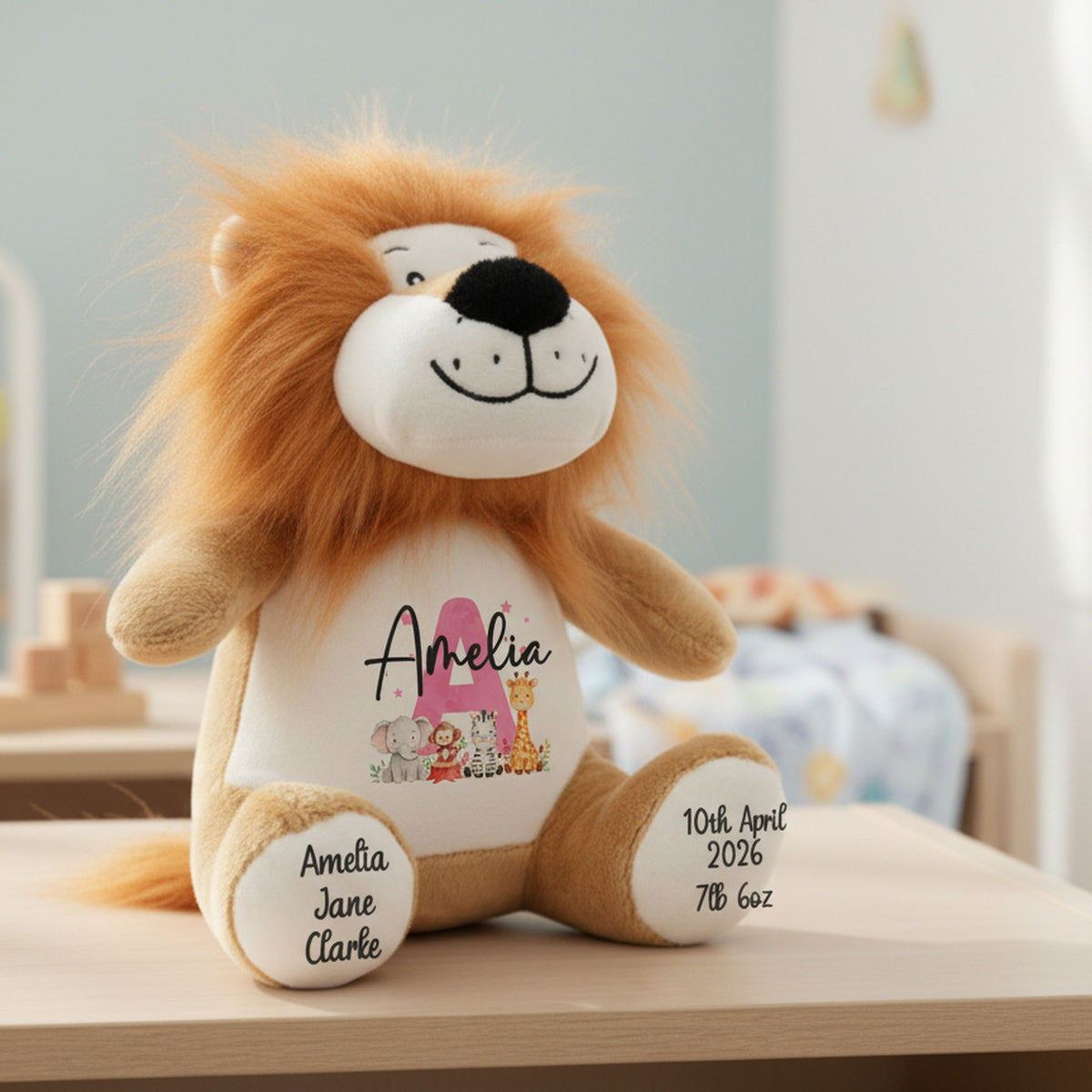 lion teddy personalised teddy bear