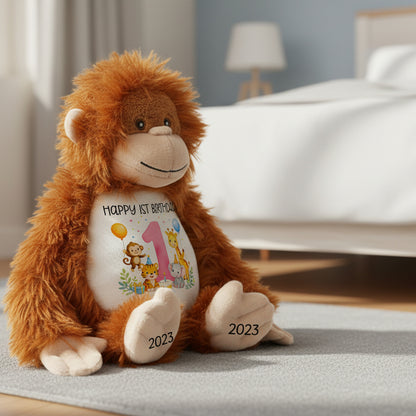 orangutan teddy personalised teddy bear