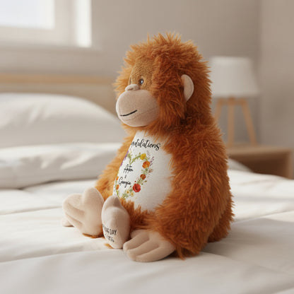 orangutan teddy personalised teddy bear