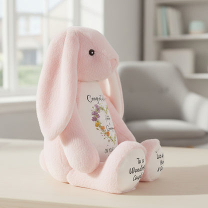 pink bunny teddy personalised teddy bear