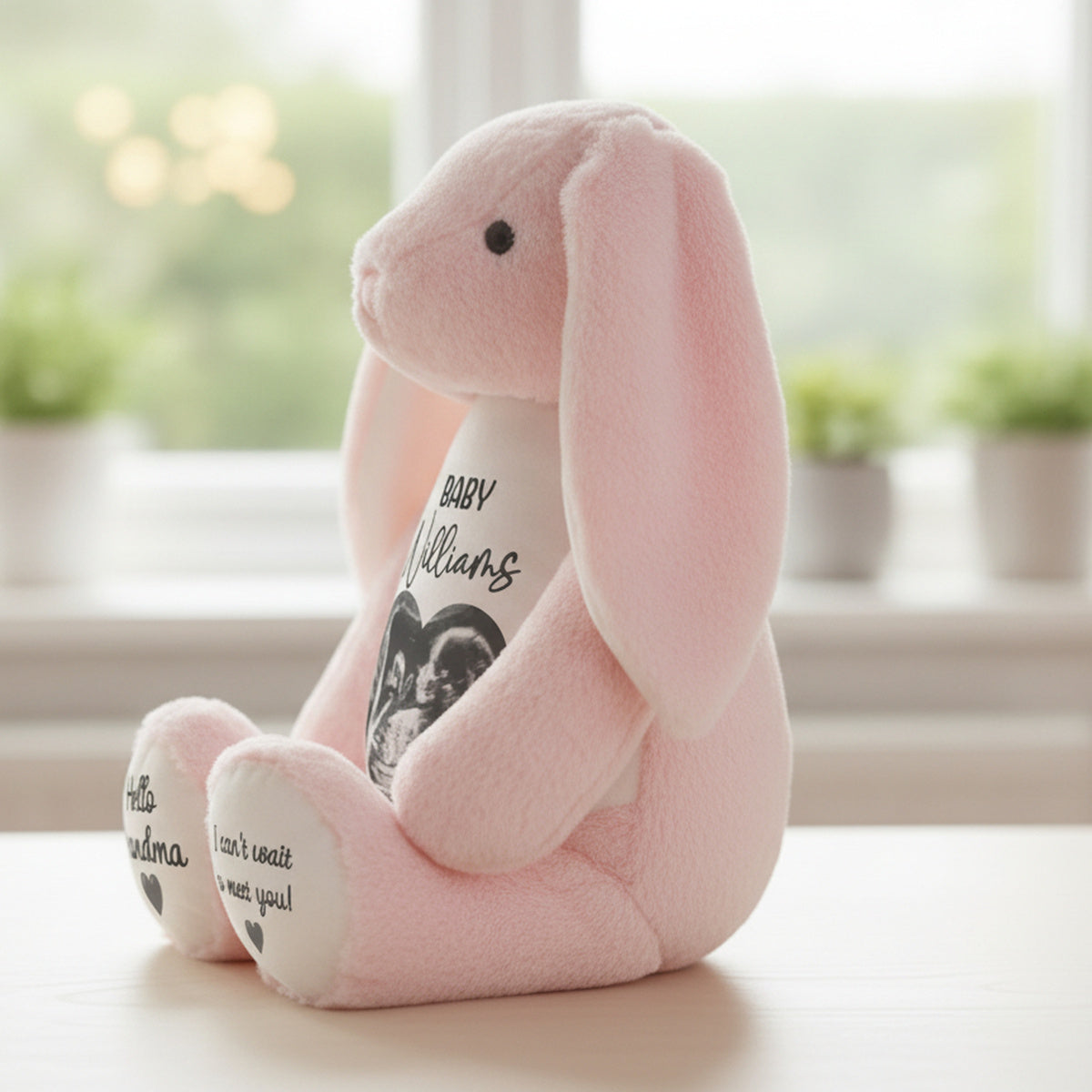 pink bunny teddy personalised teddy bear